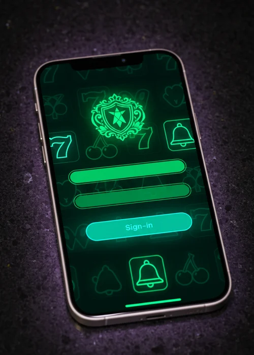 Secure Lvl Up Casino login page displaying email and password fields for players accessing their gaming account.